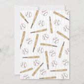 バッターアップベースボール1歳の招待状 招待状 (裏面)