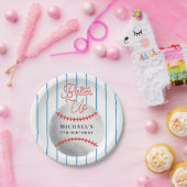 バッターアップボーイズ野球テーマ誕生会 ペーパープレート (パーティー)