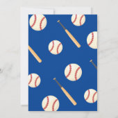 バッターアップリトルルーキーキュート野球誕生日 招待状 (裏面)