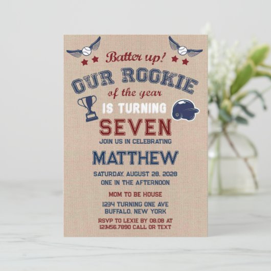 バッターアップ我々の小さなルーキーはAdd Age Inv回転している 招待状 (スタンド正面)
