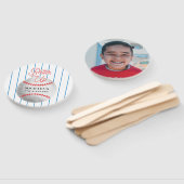 バッターアップ野球テーマ誕生日パーティーフォト ハンドファン (組立なし)