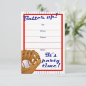 バッターアップ野球パーティー招待状 招待状 (スタンド正面)
