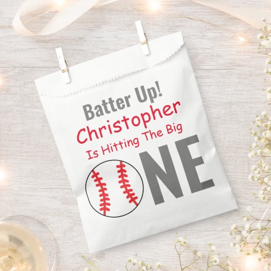 バッターアップ！野球の誕生日 フェイバーバッグ (クリップ留めされた状態)