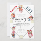 バッターアップ！野球スポーツボーイズ誕生日パーティー 招待状 (正面)