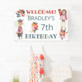 バッターアップ！野球スポーツボーイズ誕生日パーティー 横断幕 (インサイチュ)