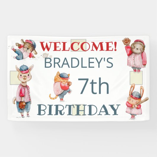 バッターアップ！野球スポーツボーイズ誕生日パーティー 横断幕 (横)