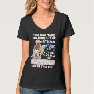 バッターシー市出身のクールな女の子 バッターシーを愛する女の子 Tシャツ