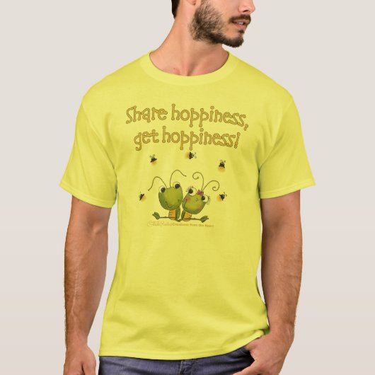 バッタ共有の幸せ Tシャツ (正面)