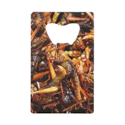 バッタ揚げ(Takkataen Thot)アジア料理 クレジットカード栓抜き (正面)