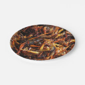 バッタ揚げ(Takkataen Thot)アジア料理 ペーパープレート (アングル)