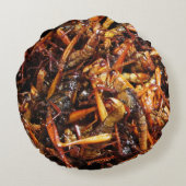 バッタ揚げ(Takkataen Thot)アジア料理 ラウンドクッション (裏面)