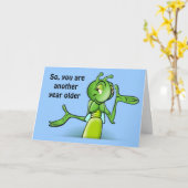 バッタ カード (黄色い花)