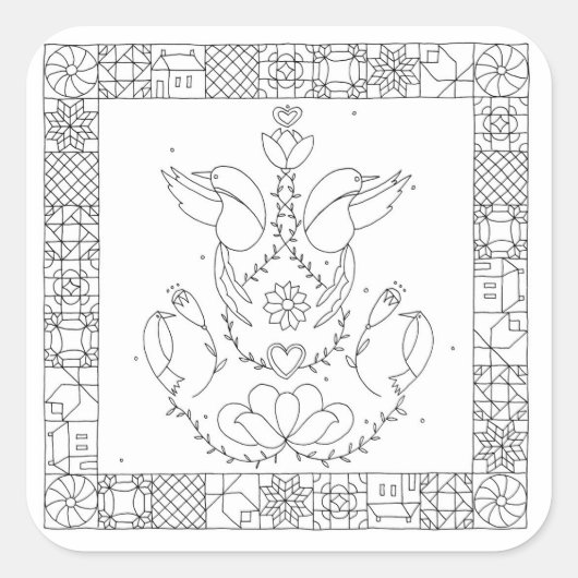 バッタ-サラFielke BOM 2018年 スクエアシール (正面)