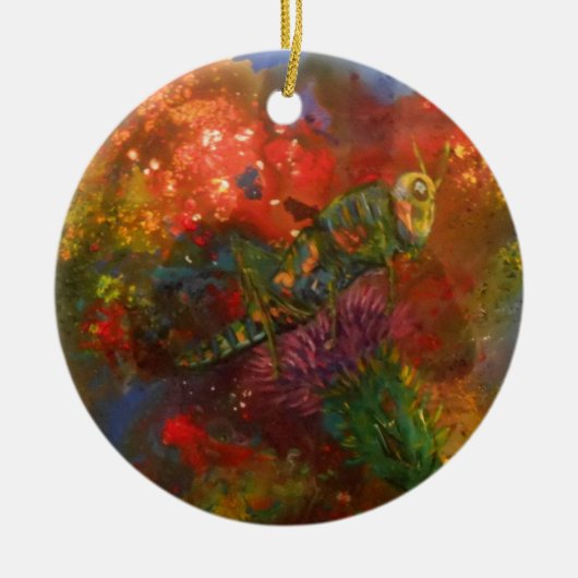 バッタ セラミックオーナメント (正面)