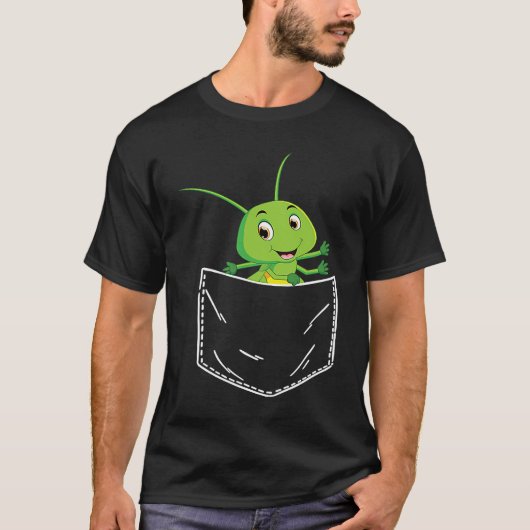 バッタ・ポケット Tシャツ (正面)