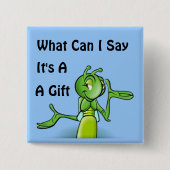 バッタ 缶バッジ (正面)