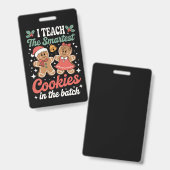 バッチで最も賢いクッキーを教える教師 バッジ (正面＆裏面)