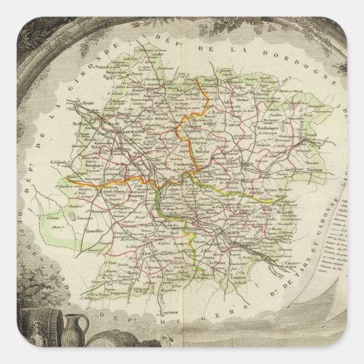 バッチとガロンヌ スクエアシール (正面)