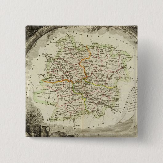 バッチとガロンヌ 缶バッジ (正面)