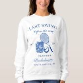 バッチェピンク最後のスイングの前にリングや輪テニス スウェットシャツ (正面)