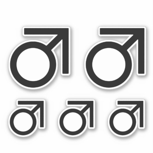 バッチジェンダーシンボル シール (正面)