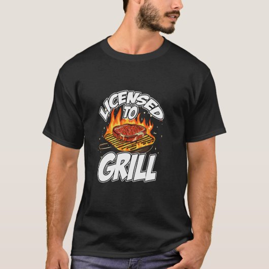 バッチリお肉を焼くぜ Tシャツ (正面)