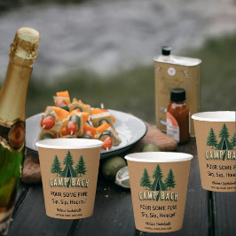 バッチ・バチェロレッテ・ラスティック・テント・パーティ・カスタム キャンプ 紙コップ