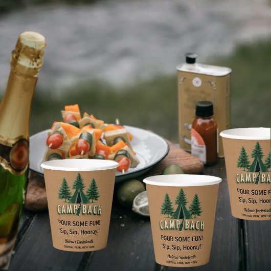 バッチ・バチェロレッテ・ラスティック・テント・パーティ・カスタム キャンプ 紙コップ