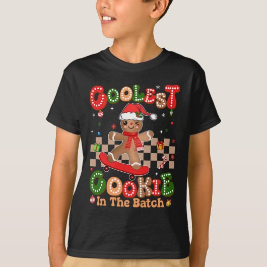 バッチChrのクールGroovyジンガーブレッドCookie Tシャツ (正面)