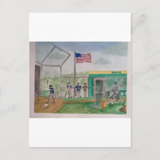 バッティング練習 ポストカード