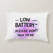 バッテリが不足している場合は話さないで下さい – おもしろい Sarcas アクセントクッション (裏面)