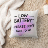 バッテリが不足している場合は話さないで下さい – おもしろい Sarcas クッション (ブランケット)