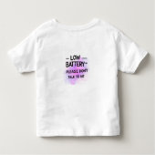 バッテリが不足している場合は話さないで下さい – おもしろい Sarcas トドラーTシャツ (裏面)