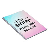 バッテリが不足している場合は話さないで下さい – おもしろい Sarcas ノートブック (右側)