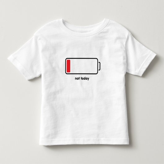 バッテリが不足している トドラーTシャツ (正面)