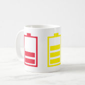 バッテリの充電レベルインジケータ コーヒーマグカップ (正面左)