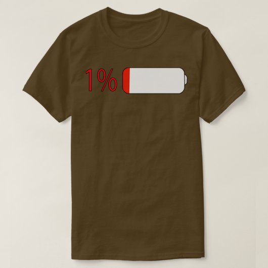 バッテリの充電 Tシャツ (デザイン正面)
