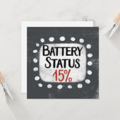 バッテリの状態15%グリーティングカード カード (正面/裏面インサイチュ)