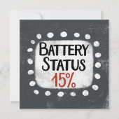 バッテリの状態15%グリーティングカード カード (正面)