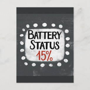 バッテリステータス15%はがき ポストカード