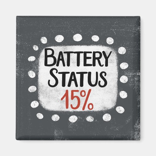 バッテリステータス15%冷蔵庫磁石 マグネット (正面)