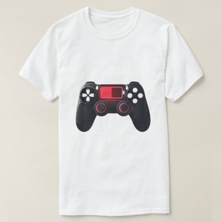 バッテリー切れゲーマー - シンプルなゲームアイコンデザイン Tシャツ