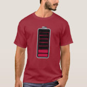 バッテリー切れ寸前アイコンTシャツ Tシャツ (正面)