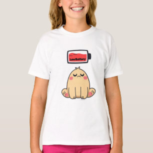 バッテリー切れ気分 - 楽しいコミック落書き Tシャツ