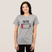 バッテリー切れ – お母さん トライブレンドＴシャツ (正面全面)