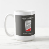 バッテリー切れ コーヒー欲しい マグカップ (左)
