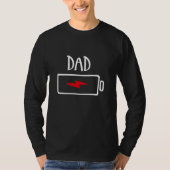 バッテリー切れ – パパ Tシャツ (正面)