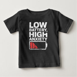 バッテリー切れ - 高まる不安 ベビーTシャツ