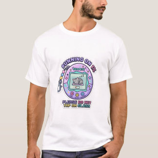 バッテリー残り1% 画面を叩かないでね Re Tシャツ
