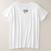 バッテリー残量が少ないサッカー ファン警告 プラスサイズTシャツ (デザイン裏面)